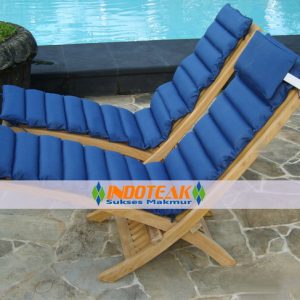 Relax Chair Sets With Cushion Blue Color